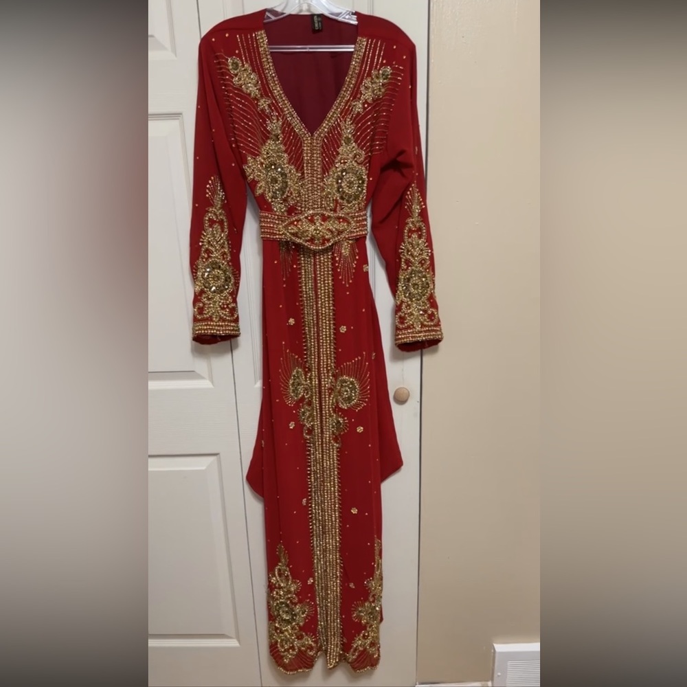 Brand New Heavily Beaded Moroccan Arabic Kaftan Dress